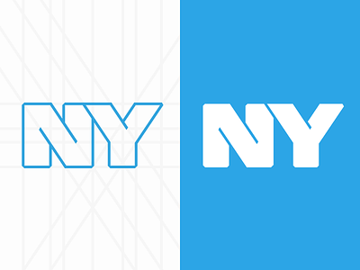 New York app blue design icon illustration lines logo new york ny nyc outline