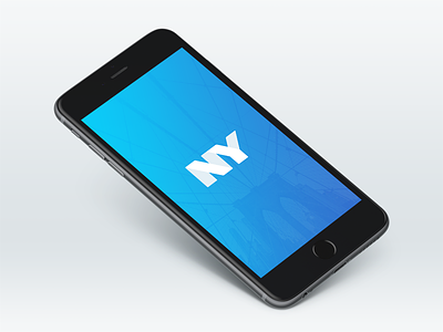 NY Launch Screen app blue design flat icon iphone launch ui ux