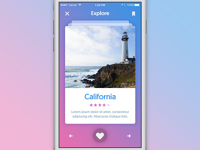 Explore California app design explore mobile ui ux