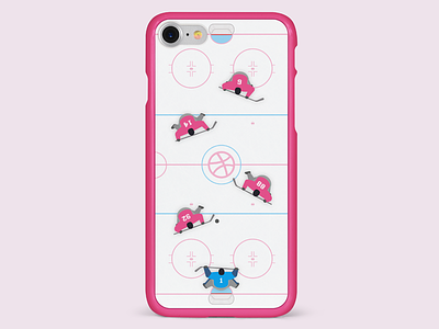Teamwork - Ice Hockey case contest dream dribbble ice hockey illustration iphone olympics playoff teamwork work