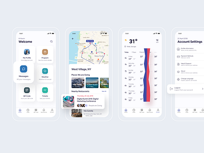 TAPP to Travel - iOS App (LIVE) app design app ui design support designer event event app finder ios app listing map ofspace planner settings travel weather