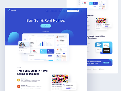 Landing Page - Real Estate apartments buy sell dashboard design support home homes lading page listing marketing website ofspace propertt real estate rent