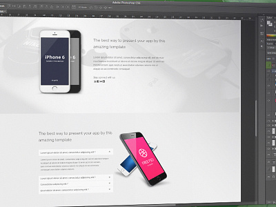 Landing Page for iPhone 6 App app iphone6 landing modern page psd wip