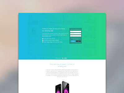 WIP App Landing Page app designer gradient landing page onepage responsive sign template ui up