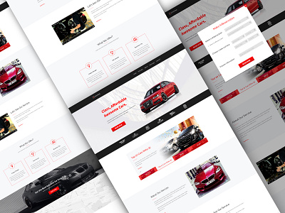 Car Rental Landing Page Design car design designer landing page rental ui ux website