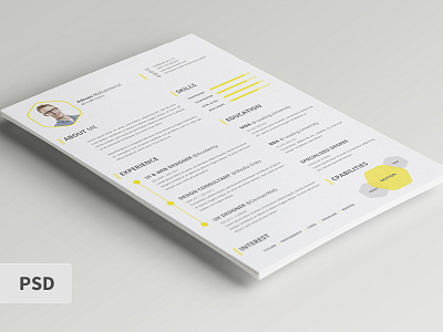 CV/Resume Template Free PSD cover letter cv free psd resume template