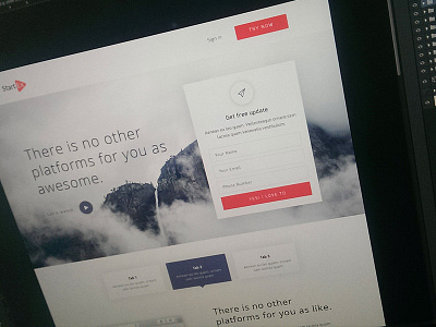 Landing Page Wip hero image landing landing page ui ux website