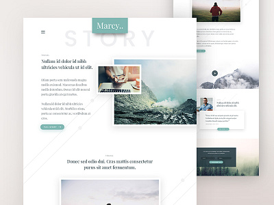 Marcy | Personal Story/Blog Free PSD blog minimal shadow trendy ui ux website