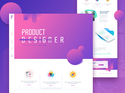 Homepage | Product Design designer. product designer homepage marketing personal website visual design