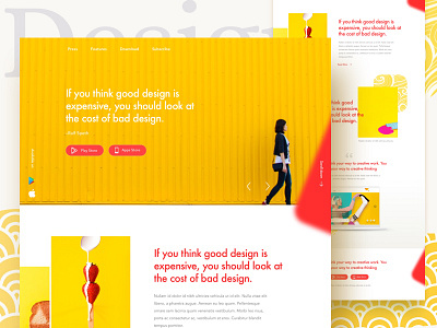 Landing Page app landing colorful landing page out of box yellow