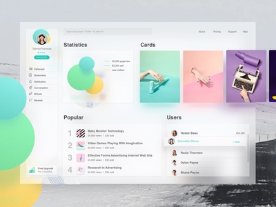 Dashboard for Future 2018 blur design dashboard dashboard design design system fluent future design