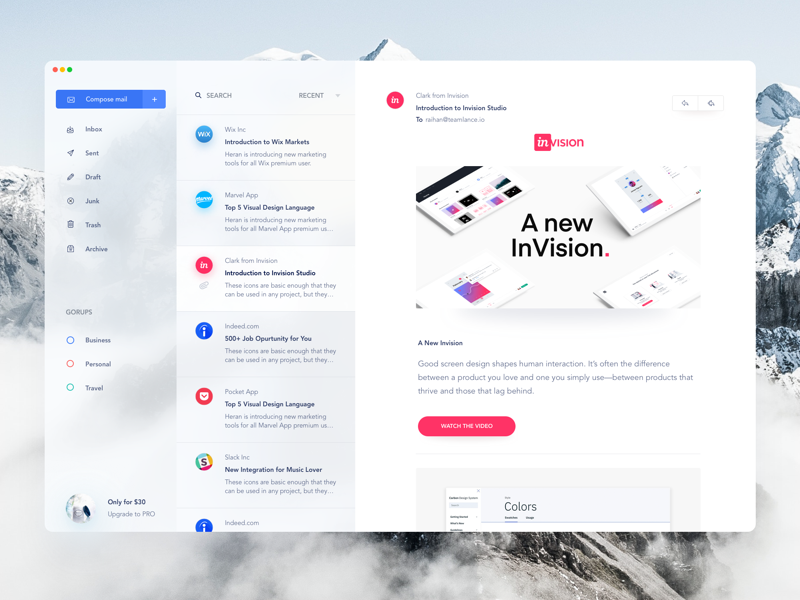 clean email design