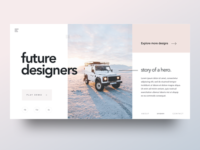Future Designers - Header Style dribbble 2018 exploration future designers header design trend visual design
