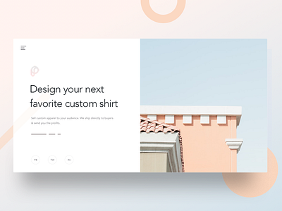 Custom Shirt - Header Style exploration header design minimal design trend visual design