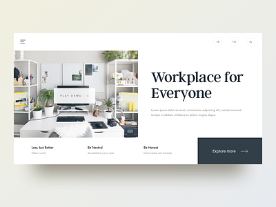 Header Trend V5 exploration header design trend visual design workplace