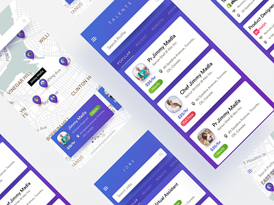 Job Finder iPhone x App design sprint indeed iphonex job job finder mockup talent