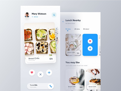 Tinder for Food 🍽 app design food app order food swipe card tinder