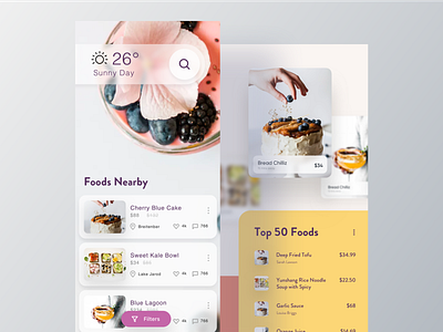 Food App Concept app design food app mobile app restaurant ui visual design