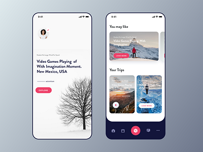 Travel Blog iOS App UI