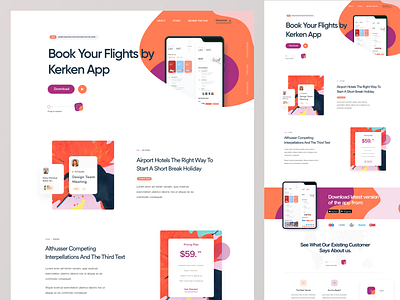 Flight Booking App Landing Page app landing page foldable foldable phone galaxy fold landing page pricing web landing