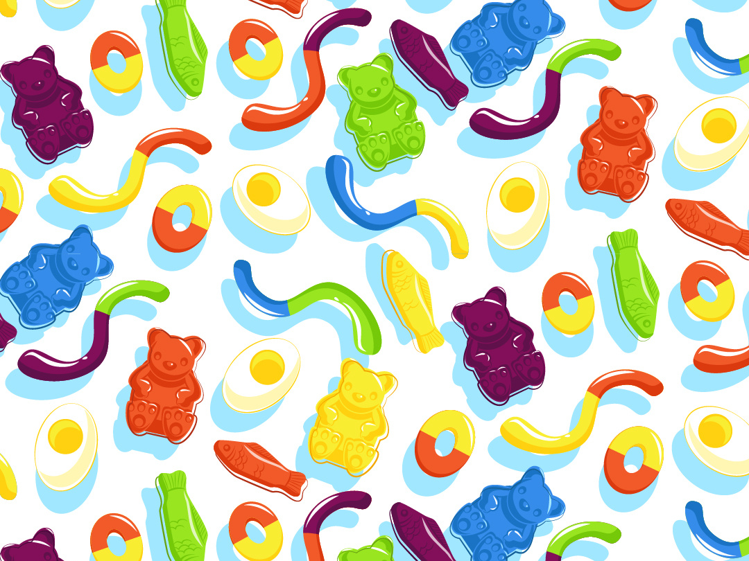 Gummy Candy Pattern by Amanda Lima on Dribbble