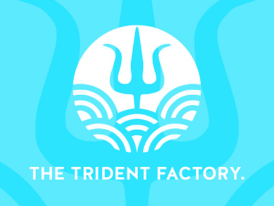 The trident factory design identity logo personal