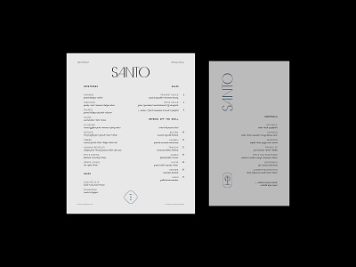 Santo Menu Mockup