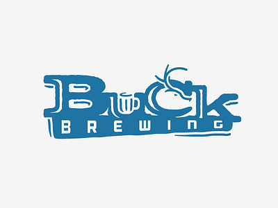 Buck Brewing beer beer branding branding brewery logo illustration logo typography