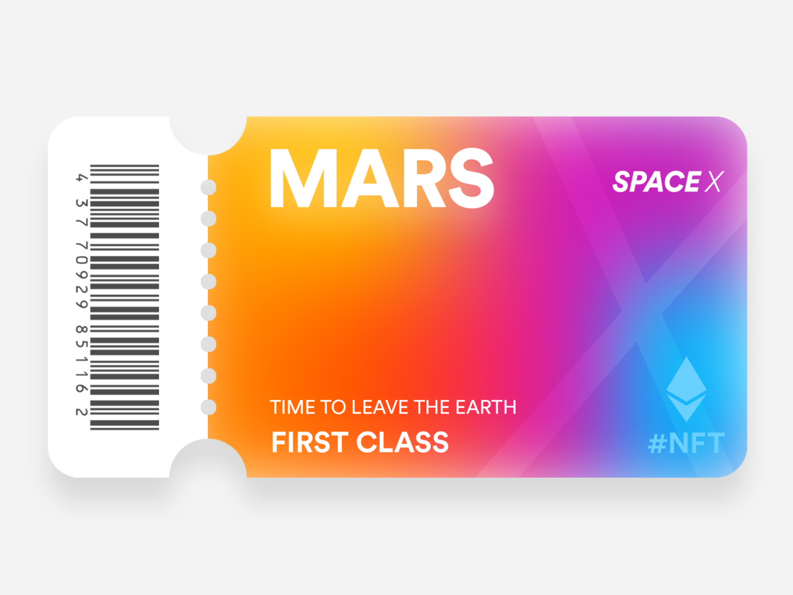 Mars Ticket btc coin hamed nikgoo nft nikgoo rarible space space x spacex ticket