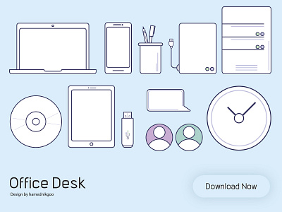 Office Desk chat desk download hamed nikgoo ipad laptop mobile nikgoo office user vector