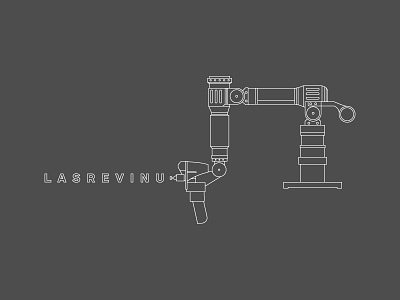 Lasrevinu brand identity branding logo robot robot arm