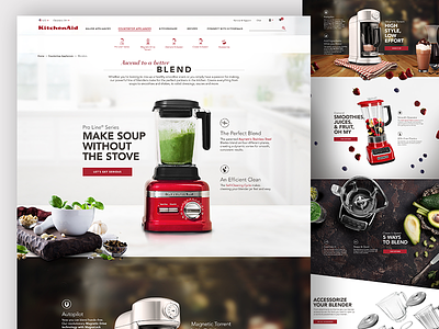 Blender Category Page Concept art direction client work concept creative director e commerce ux web design