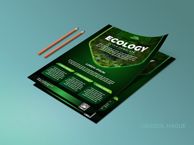 Ecology Flyer Design brochure flyer graphic design green natural poster promotion template