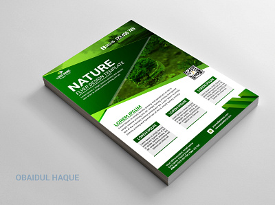 Natural Flyer branding design flyer graphic design green natural promotional stationary template