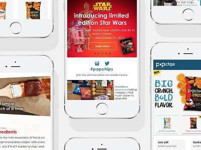 Popchips Mobile Website flat food interactive interface iphone layout mobile product responsive ui ux website