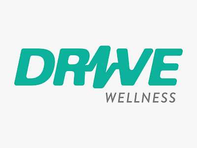 Drive Wellness Logo branding emblem health icon logo mark typography