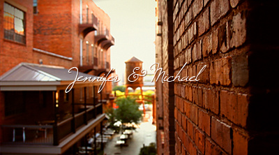 Jennifer & Michael alley brick sunset video wedding