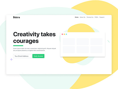 Free Beera landing page theme for startups branding business freebee illustration landing page minimal start up work