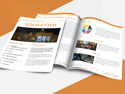 Newsletter Branding branding clean color design dribbble editorial entrepreneurship lettering newsletter orange print