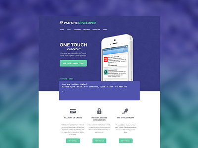 Landing Page for Payfone