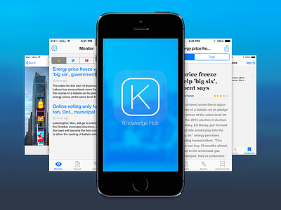 Knowledge Hub iOS App application graphic design ios iphone knowledge layout modern ui