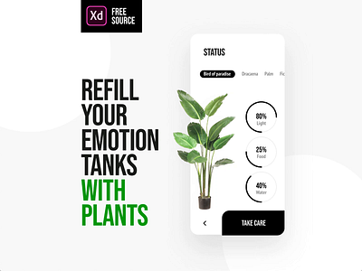 FREE XD Plant App animation app gardening mobile plants ux
