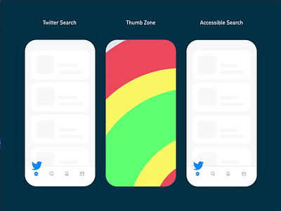 Twitter Search accessibility animation app customer experience interaction mobile proximity search search bar thumb zone twitter twitter search usability user experience user friendly ux