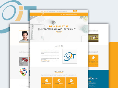 Optimum IT Web UI Design it institute optimum it psd simple ui template ui user interface design ux web template