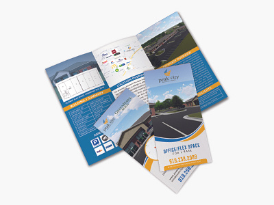 Tri-fold Brochure for Peak City Business Park brochure cmyk print ready trifold trifold brochure. print item