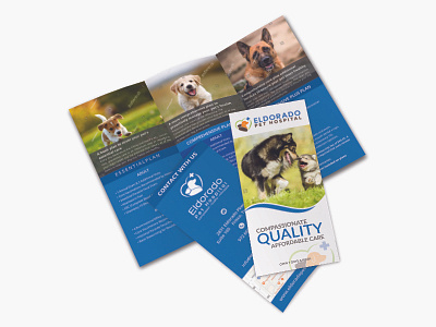 Tri-fold Brochure for Pet Hospital brochure cmyk print ready trifold trifold brochure. print item