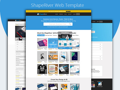 ShapeRiver Web Template dribble psd rabbim666 shaperiver ui ui ux ui ux design ui ux user web template