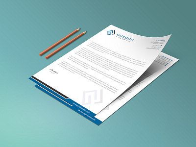 Letterhead Design blue cmyk color letterhead letterhead design letterhead pad letterhead template print ready