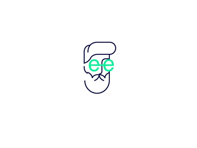 Logo for the HPC Consulting group branding geek glasses graphic design identity line art logo logo logotype portrait