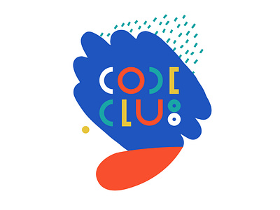 Logotype CODE CLUB for the Education Centre. branding coding geometric graphic design identity kids logotype typography